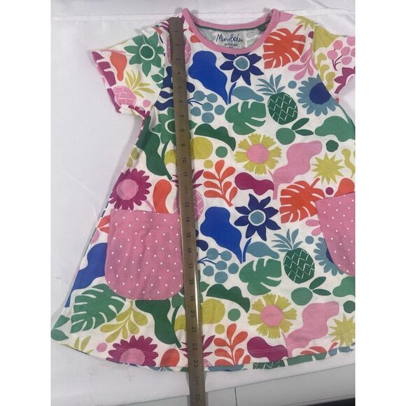 Mini Boden Girl's Short-sleeved Printed Tunic in Multi Holiday Floral - Picture 4 of 4